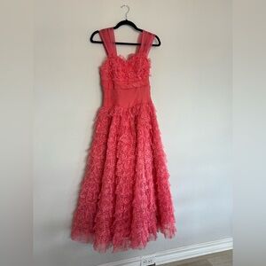 VINTAGE 1950s Dress Tulle & Lace Altered Size XS